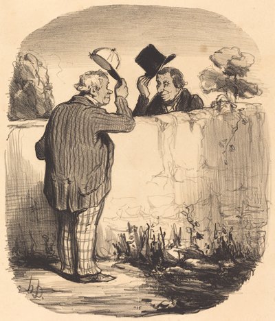 dwóch dobrych sąsiadów autorstwa Honoré Daumier