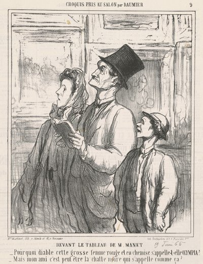 Przed obrazem M. Maneta autorstwa Honoré Daumier