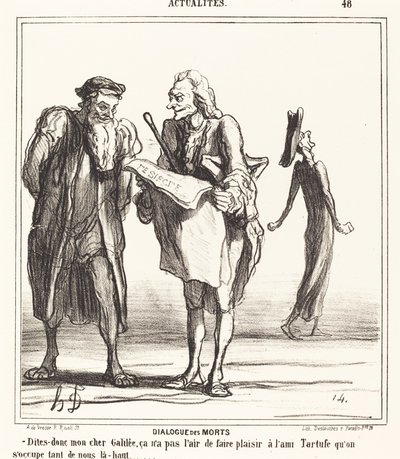 Dialog umarłych autorstwa Honoré Daumier