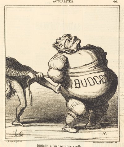 Trudno sprawić, by wyglądał na szczupły autorstwa Honoré Daumier