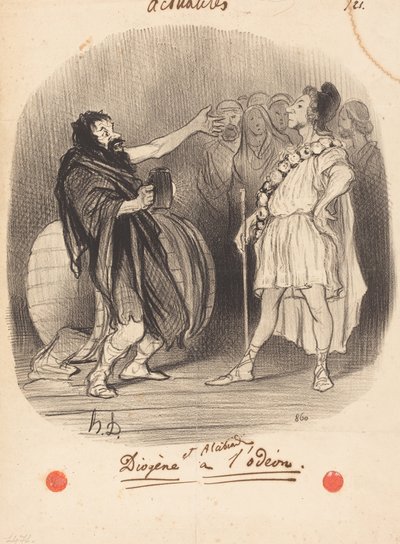 Diogenes i Alcybiades w Odéonie autorstwa Honoré Daumier
