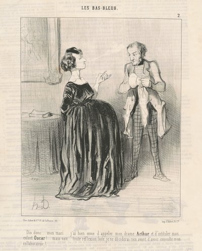Powiedz tak ... mój mąż ... naprawdę chcę nazwać mój dramat ... autorstwa Honoré Daumier