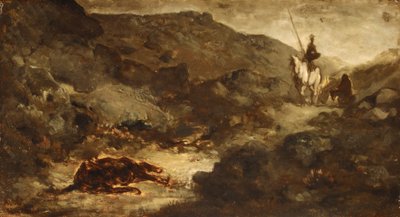Don Kichot i martwy muł, po 1864 r. autorstwa Honoré Daumier