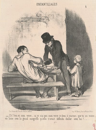 Hej! Ben i mój drink... jeśli nie... autorstwa Honoré Daumier