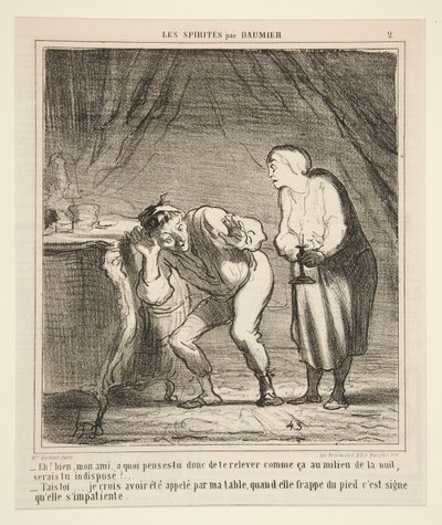 Hej! Cóż, mój przyjacielu, co myślisz o takim wstawaniu? autorstwa Honoré Daumier