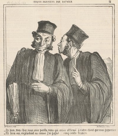 Cóż, moja droga, przegrałeś... autorstwa Honoré Daumier