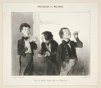 Szóstoklasiści chcący bawić się w retorów; #15 Profesorów i Musztard autorstwa Honoré Daumier