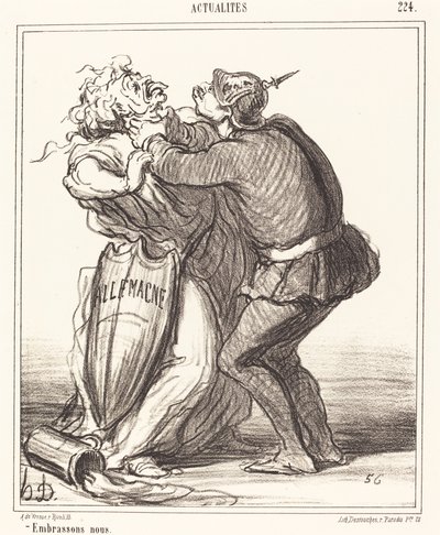Pocałujmy się autorstwa Honoré Daumier