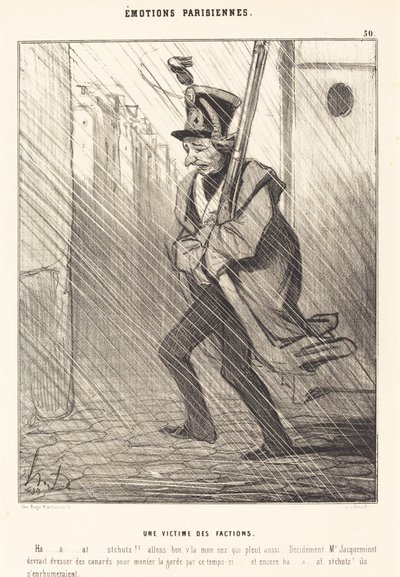 Paryskie emocje: ofiara frakcji autorstwa Honoré Daumier