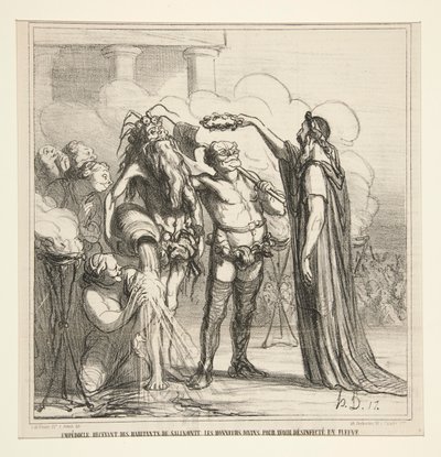 Empedokles otrzymujący autorstwa Honoré Daumier