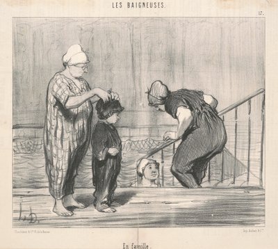 Z rodziną autorstwa Honoré Daumier