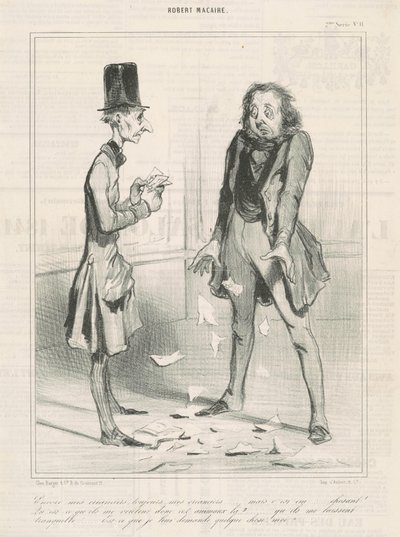 Wciąż moi wierzyciele, zawsze... autorstwa Honoré Daumier