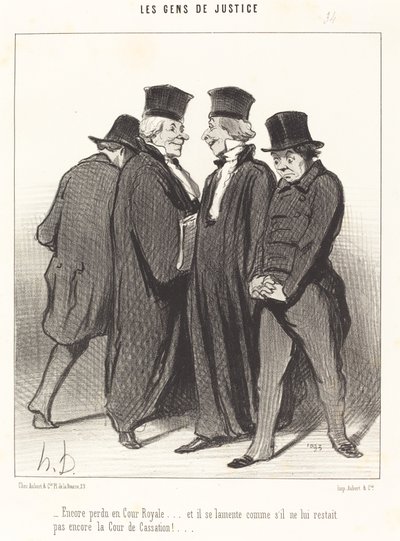 Znowu zagubiony na dworze królewskim... i lamentuje... autorstwa Honoré Daumier