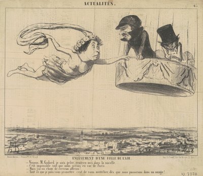 porwanie dziewczyny z powietrza autorstwa Honoré Daumier