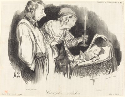 Czy on ładny!... ten cherubin!... autorstwa Honoré Daumier