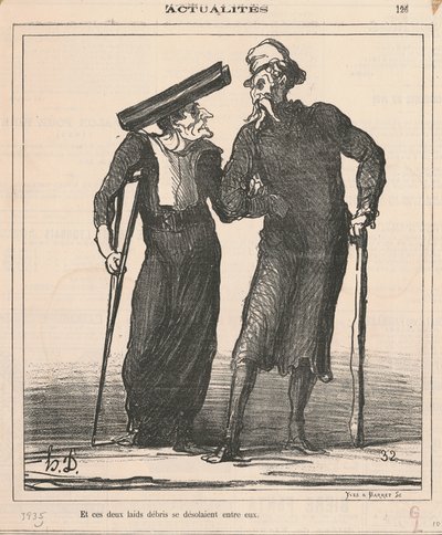 A te dwa brzydkie szczątki były między nimi spustoszone autorstwa Honoré Daumier