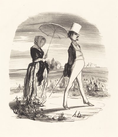 Nazywamy to schodzeniem po rzece życia... autorstwa Honoré Daumier