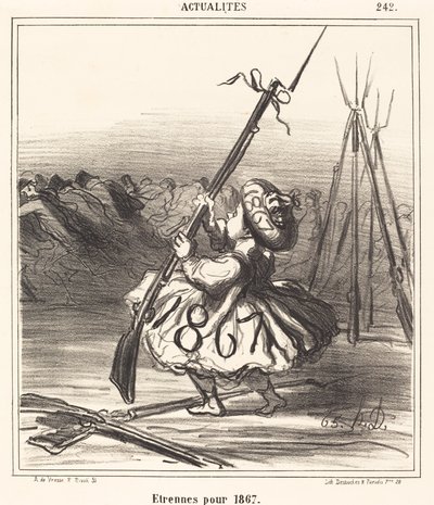 Prezenty świąteczne dla 1867 autorstwa Honoré Daumier