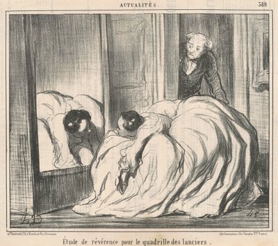 Studium czci dla kadryla ułanów autorstwa Honoré Daumier
