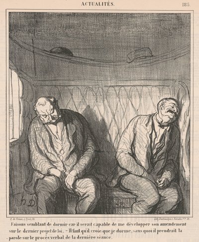 Udawajmy, że śpimy... autorstwa Honoré Daumier