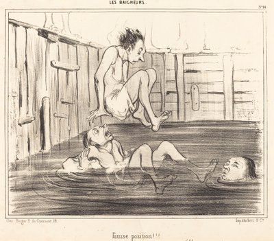 Zła pozycja!!! autorstwa Honoré Daumier