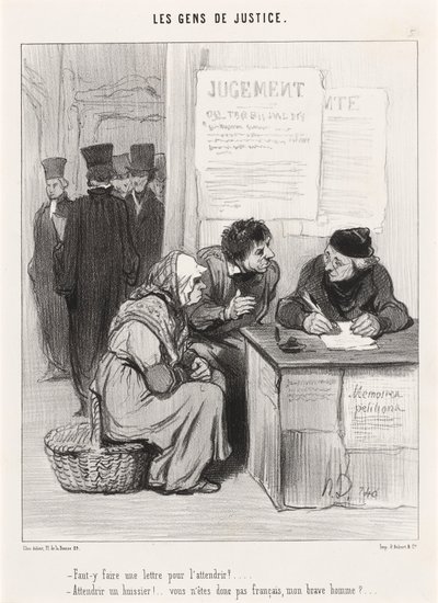 Czy trzeba tam napisać list, żeby to zmiękczyć? autorstwa Honoré Daumier