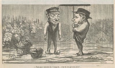 Nie narzekaj na taką pogodę... autorstwa Honoré Daumier