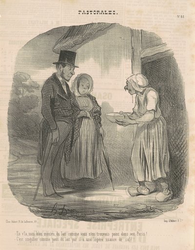 Kobieta z humanitarnych listów oddająca się mężczyźnie ... autorstwa Honoré Daumier