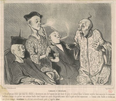 Palacze i tabaki autorstwa Honoré Daumier