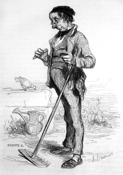 Rencista ogrodniczy autorstwa Honoré Daumier
