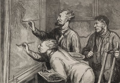 Dając mu ostatni dotyk autorstwa Honoré Daumier
