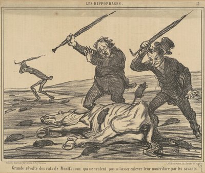 Wielki bunt szczurów Montfaucon... autorstwa Honoré Daumier