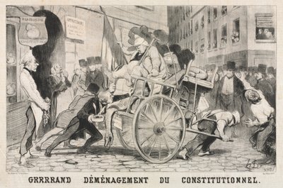 Wielkie usunięcie ustroju konstytucyjnego, 1846 r. autorstwa Honoré Daumier
