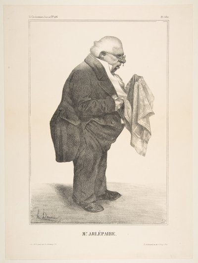 Harlé Père, opublikowane w La Caricature no. 136, 5 czerwca 1833, 5 czerwca 1833. autorstwa Honoré Daumier