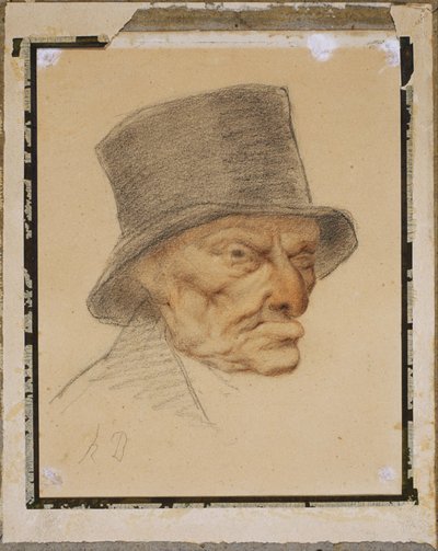 Głowa starego człowieka autorstwa Honoré Daumier