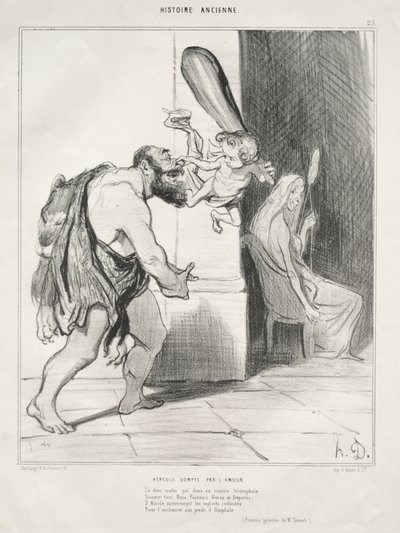 Herkules oswojony przez miłość autorstwa Honoré Daumier