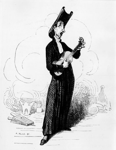 Humorystyczny rysunek Mathieu Josepha Bonaventure Orfila (1787-1853) (grafika) autorstwa Honoré Daumier