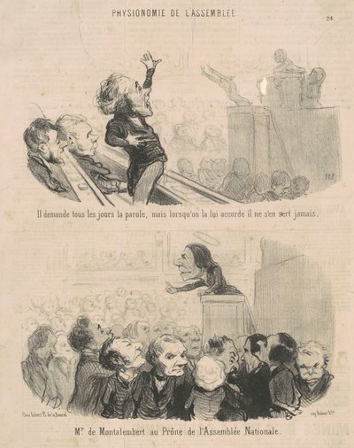 Codziennie prosi o podłogę... autorstwa Honoré Daumier