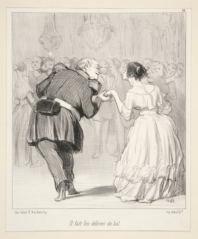 Robi rozkosze balu., z Les Banqueteurs autorstwa Honoré Daumier