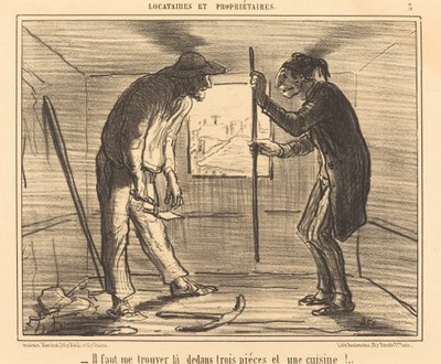 Musisz mnie znaleźć... trzy pokoje... autorstwa Honoré Daumier