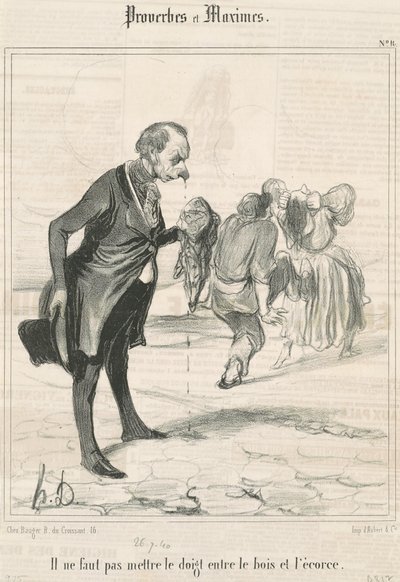 Nie wkładaj palca... autorstwa Honoré Daumier