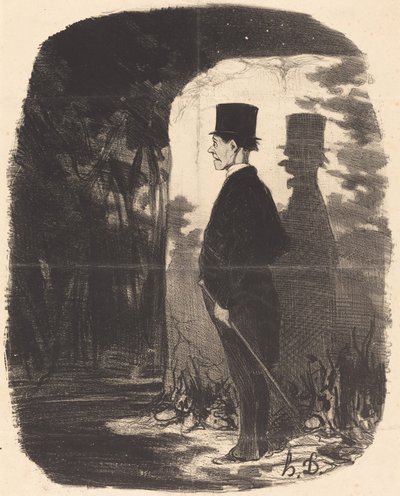 Nie trzeba dodawać, że muszę przejść przez to... drewno... autorstwa Honoré Daumier