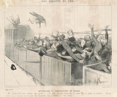 Druki podróżne i kompresje autorstwa Honoré Daumier