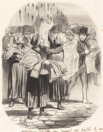 Wada kupowania gazety... autorstwa Honoré Daumier