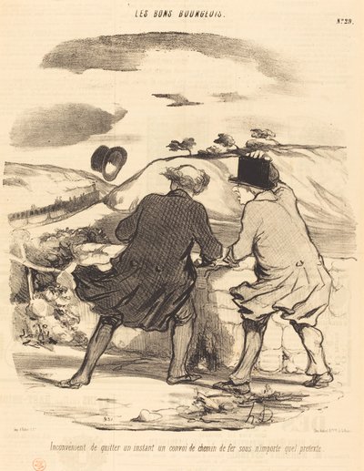 Wada opuszczenia...konwoju kolejowego... autorstwa Honoré Daumier