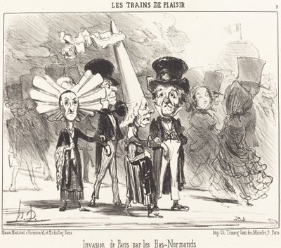 Inwazja na Paryż przez Dolnych Normanów autorstwa Honoré Daumier
