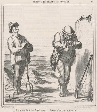 Więc zabiłem kuropatwę! autorstwa Honoré Daumier