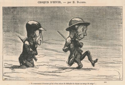 Zaczynam znajdować… przy śnieżnej pogodzie! ... autorstwa Honoré Daumier