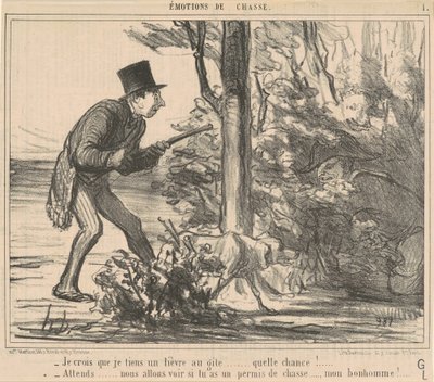 Chyba trzymam zająca... autorstwa Honoré Daumier