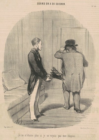 Nie dziwię się już, że nie widziałem swojego kapelusza... autorstwa Honoré Daumier